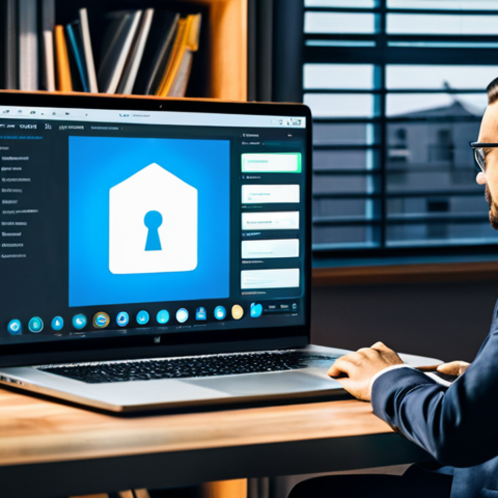 이메일 보안 설정 방법 및 중요성 - Password Manager**

"A person using a password manager on a laptop. The screen displays a complex pa...