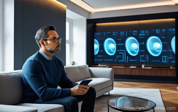 사이버보안 트렌드에 맞춘 생활 습관 변화 - **Prompt:** A confident, diverse woman in her late 30s, dressed in smart casual attire, sits in a br...